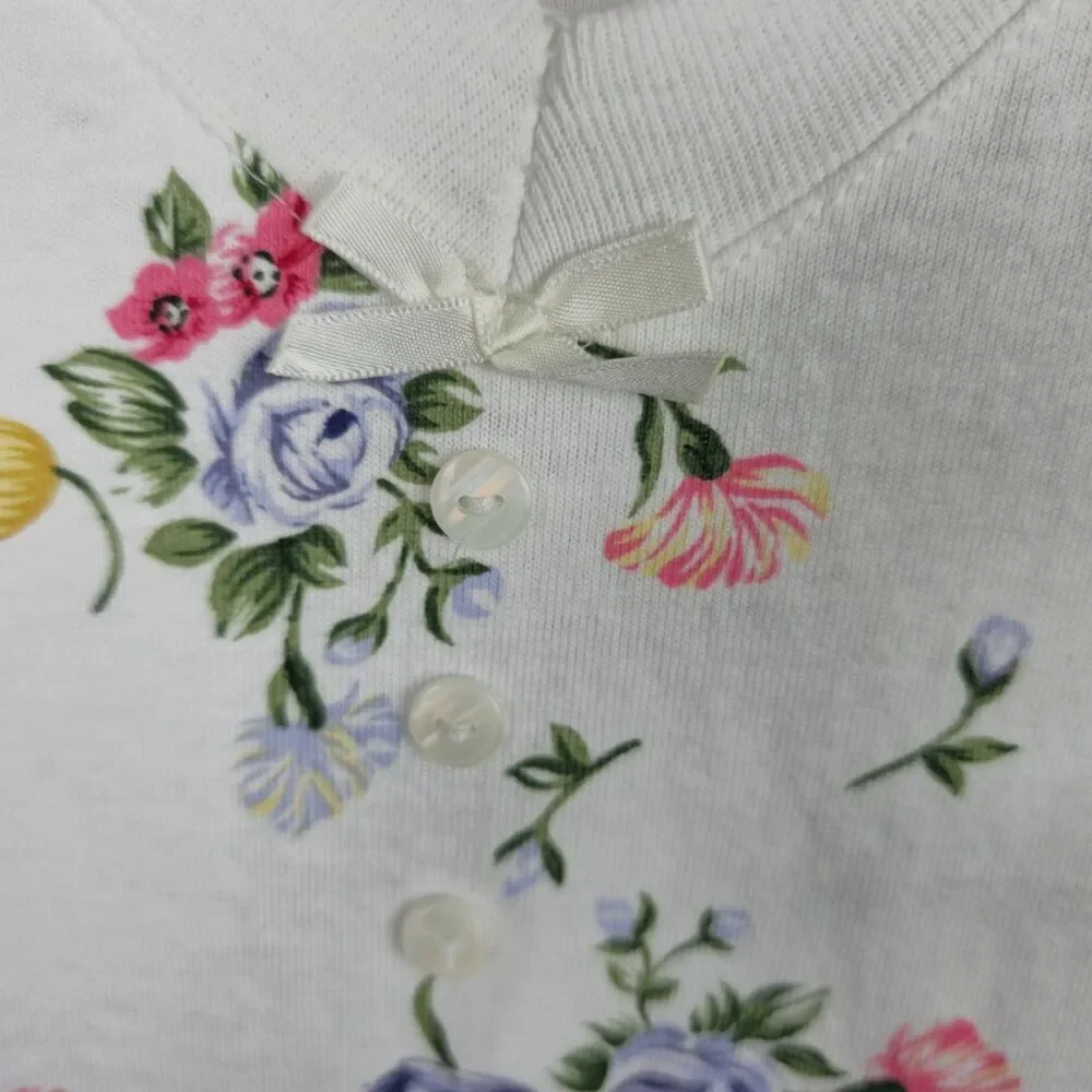 Vintage Nightgown San Francisco Network Clothes To Sleep In  M White Floral